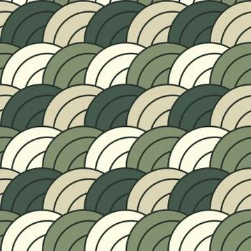 Tileable concentric overlapping circles pattern Illustrazione stock