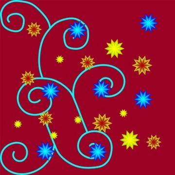 Tileable festive background with stars Stock Illustration