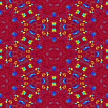 Tileable mosaic kaleidoscope pattern Stock Illustration