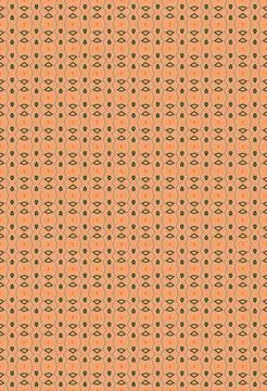 Tileable outline background pattern in deep evergreen, seafoam grey, pale coral, Stock Illustration