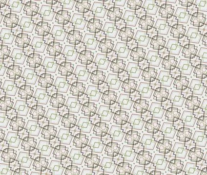 Tileable outline background pattern in faded rose, pale primrose, soft mint, dus Stock Illustration