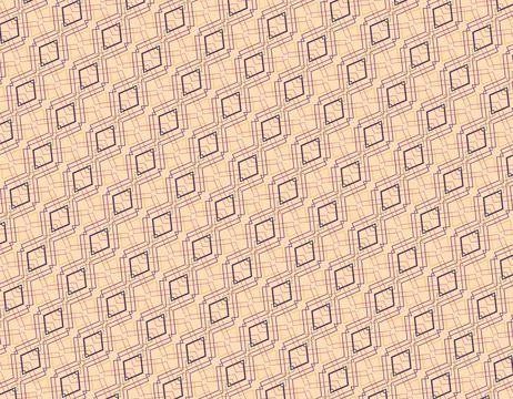 Tileable outline background pattern line art with sunset gold, retro magenta, de 스톡 일러스트