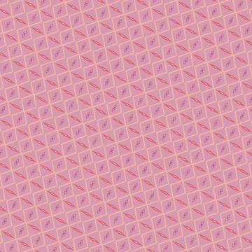 Tileable outline background pattern in olive mist, salmon buff, deep coral, anti Stock Illustration
