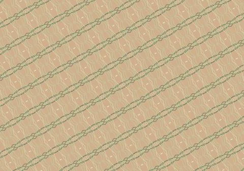 Tileable outline background pattern outline composition in pollen, grass, forest Illustrazione stock