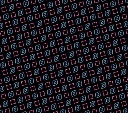 Tileable outline background pattern outline composition in shell pink, sky blue, Stockillustratie