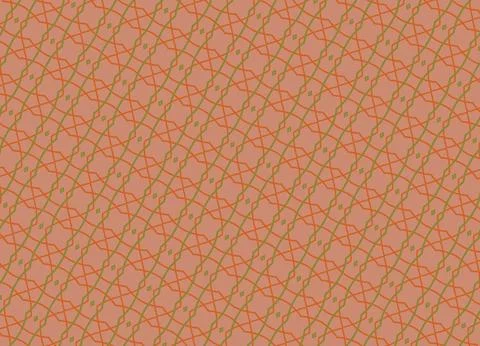 Tileable outline background pattern single-line style in ginger root, olive leaf 库存插图
