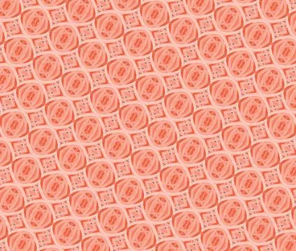 Tileable outline background pattern single-line style in bright ember, brick red Stock Illustration