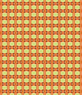 Tileable outline background pattern single-line style in winter lime, burnt oran Stock Illustration