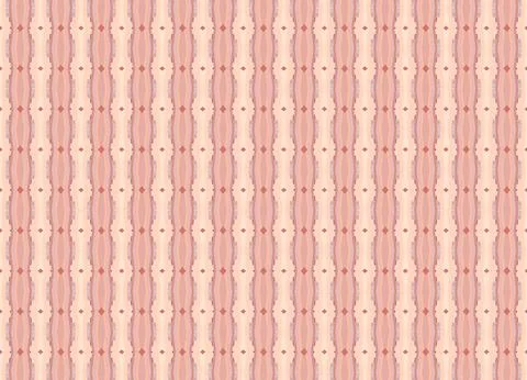 Tileable outline background pattern single-line style in rose water, apricot foa Stock Illustration
