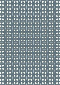 Tileable outline background pattern single-line style in bone white, tea green, Stock Illustration