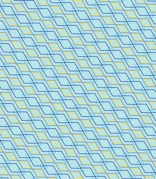 Tileable outline background pattern single-line style in royal blue, bright sea, 스톡 일러스트