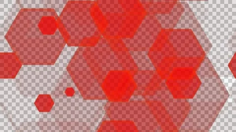 Tileable red hexa pattern with alpha Stock-Footage 46717241