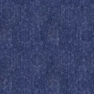 Tileable seamless pattern of blue jeans denim texture with acid print of geom Stock Photos