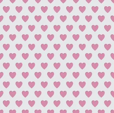 Tileable seamless pink heart pattern background Illustrazione stock