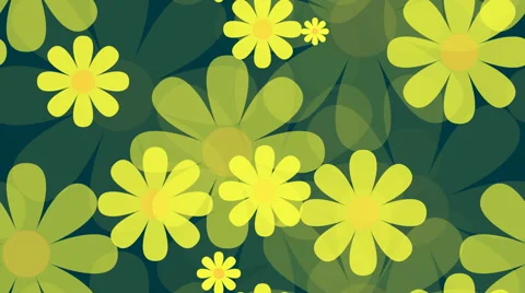 Tileable yellow flower array Video stock 47001677