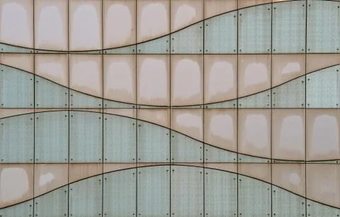 Tiled and riveted wave pattern Stock Photos