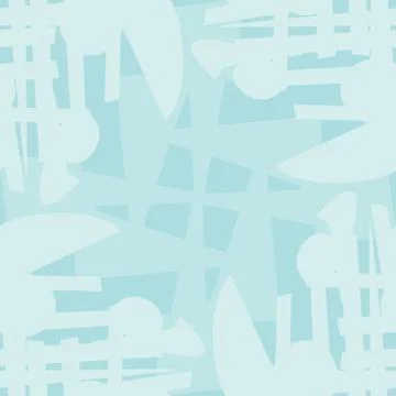 Tiled Blue Chaotic Shapes Stock Illustration