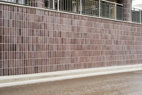 Tiled brick wall Stock Photos