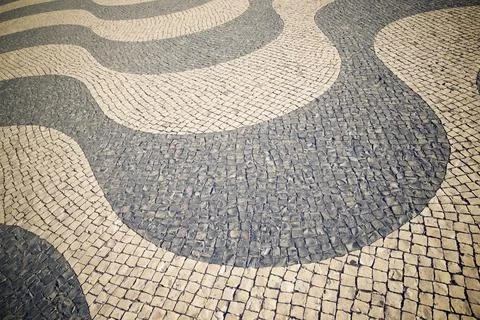 Tiled floor view Stock Photos