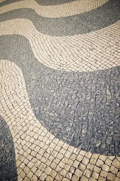 Tiled floor view Stock Photos