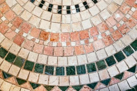 Tiled pattern on floor 스톡 사진