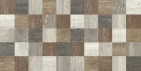 A tiled pattern with various decorative wood textures designs. 스톡 일러스트