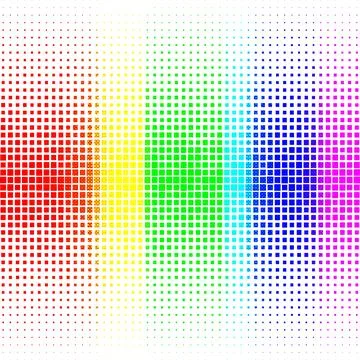 A Tiled Rainbow colored equalizer effect Stock Illustration