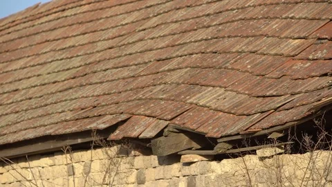 Tiled roof Stock Footage 73324336