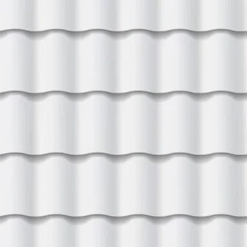 Tiled roof seamless pattern Stock Illustration