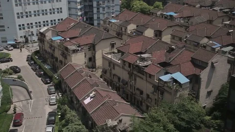 Tiled roofs of houses. Stock Footage 83778880