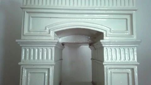 Tiled stove hd Video stock 157400637