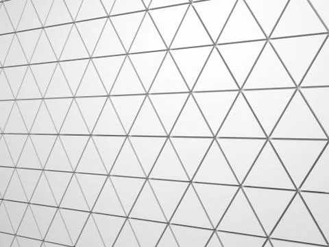 Tiled triangles pattern on wall, 3d illustration 스톡 일러스트