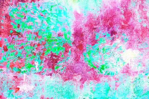 Tiled wall with knocked down square tiles, rough grunge background, cracks .. Stock Illustration
