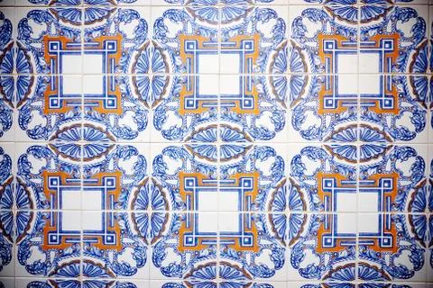 Tiled wall 스톡 사진