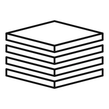 Tiler stack icon, outline style Stock Illustration
