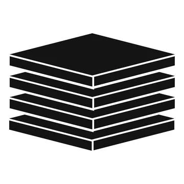 Tiler stack icon, simple style Stock Illustration