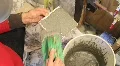 Tiler Tiling Bath Sequence HD Footage