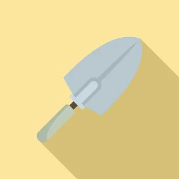 Tiler trowel icon, flat style Stock Illustration