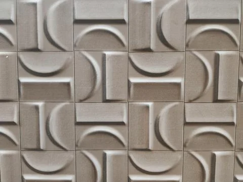 Tiles with 3D geometric patterns Foto stock