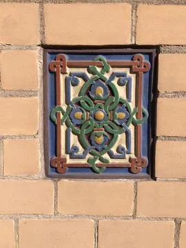 Tiles with Celtic pattern Foto stock