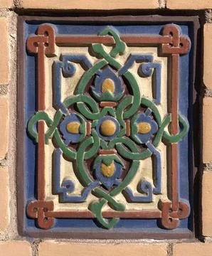 Tiles with Celtic pattern Stock Photos