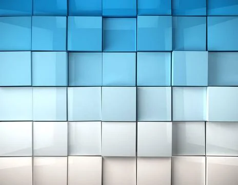 Tiles cubes background Abstract image of cubes background in blue toned Co... 写真素材
