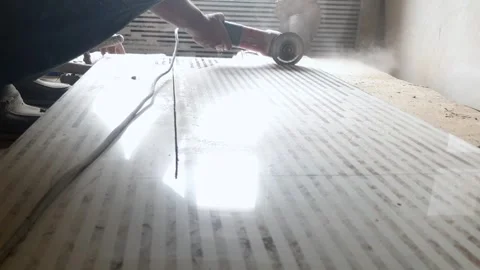 Tiles cutting Stock Footage 313142928