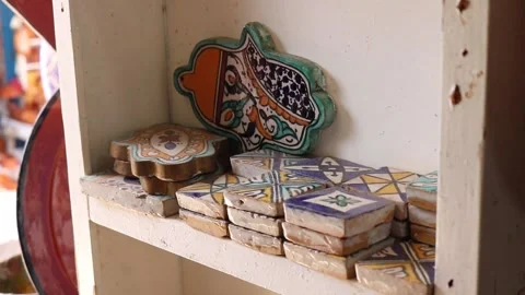 Tiles on display Stock Footage 238628967