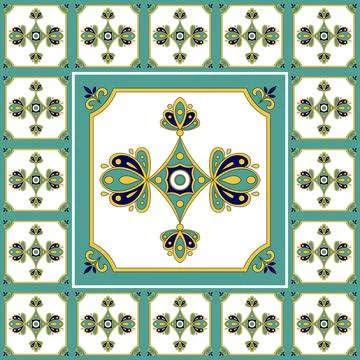 Tiles floor - vintage pattern vector Stock Illustration
