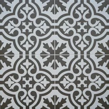 Tiles with a floral geometric pattern, square shape Stock Photos
