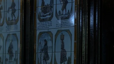 Tiles inside The Temple Bar Stock Footage 86507335