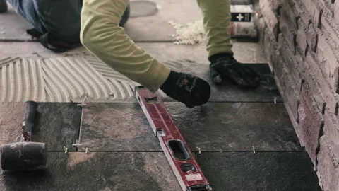 Tiles Installation Stock Footage 288663521