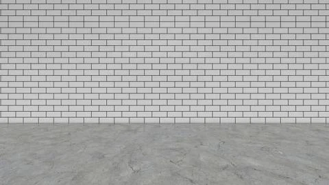 Tiles in Modern Empty Room, 3d render interior design, mock up illustration Illustrazione stock