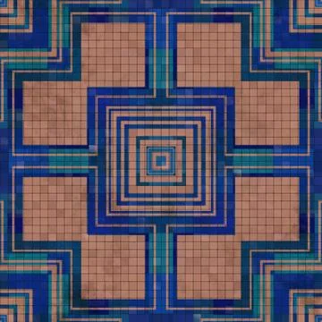 Tiles mosaic generated seamless texture Illustrazione stock